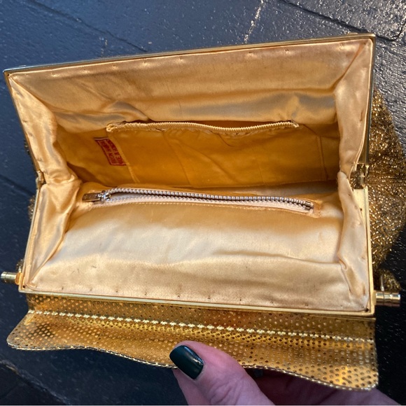 Vintage gold beaded evening bag - Picture 9 of 16
